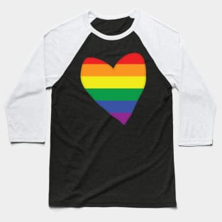 Pride Stripes Heart Valentines Day Baseball T-Shirt